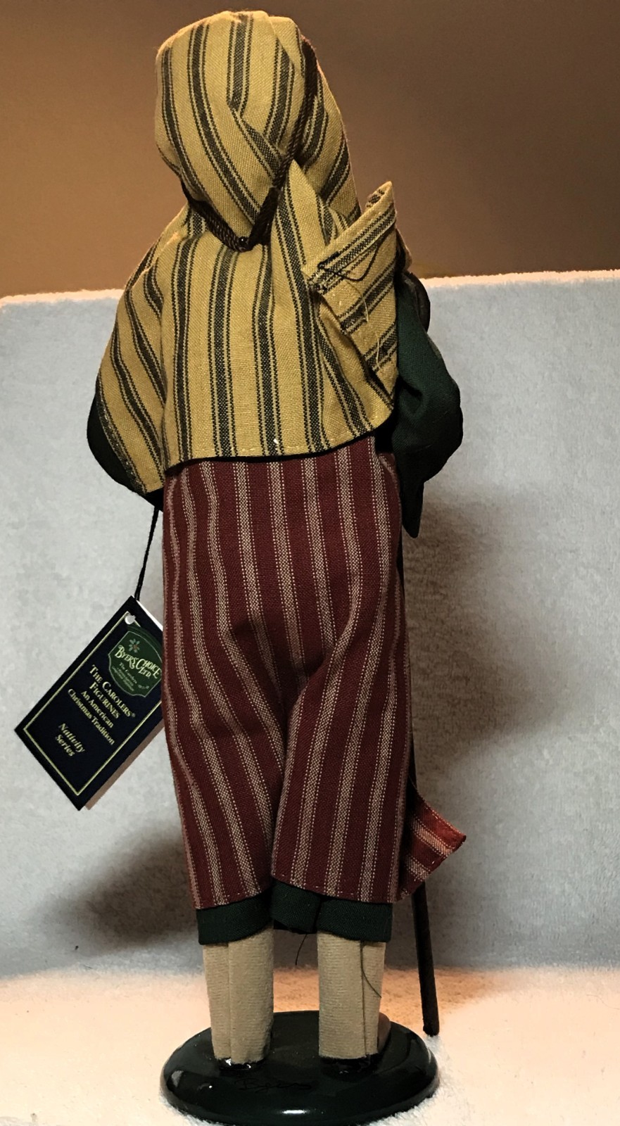 BYERS CHOICE NATIVITY SERIES SHEPERD MAN WITH TAG CHIP ON BASE SEE PICS