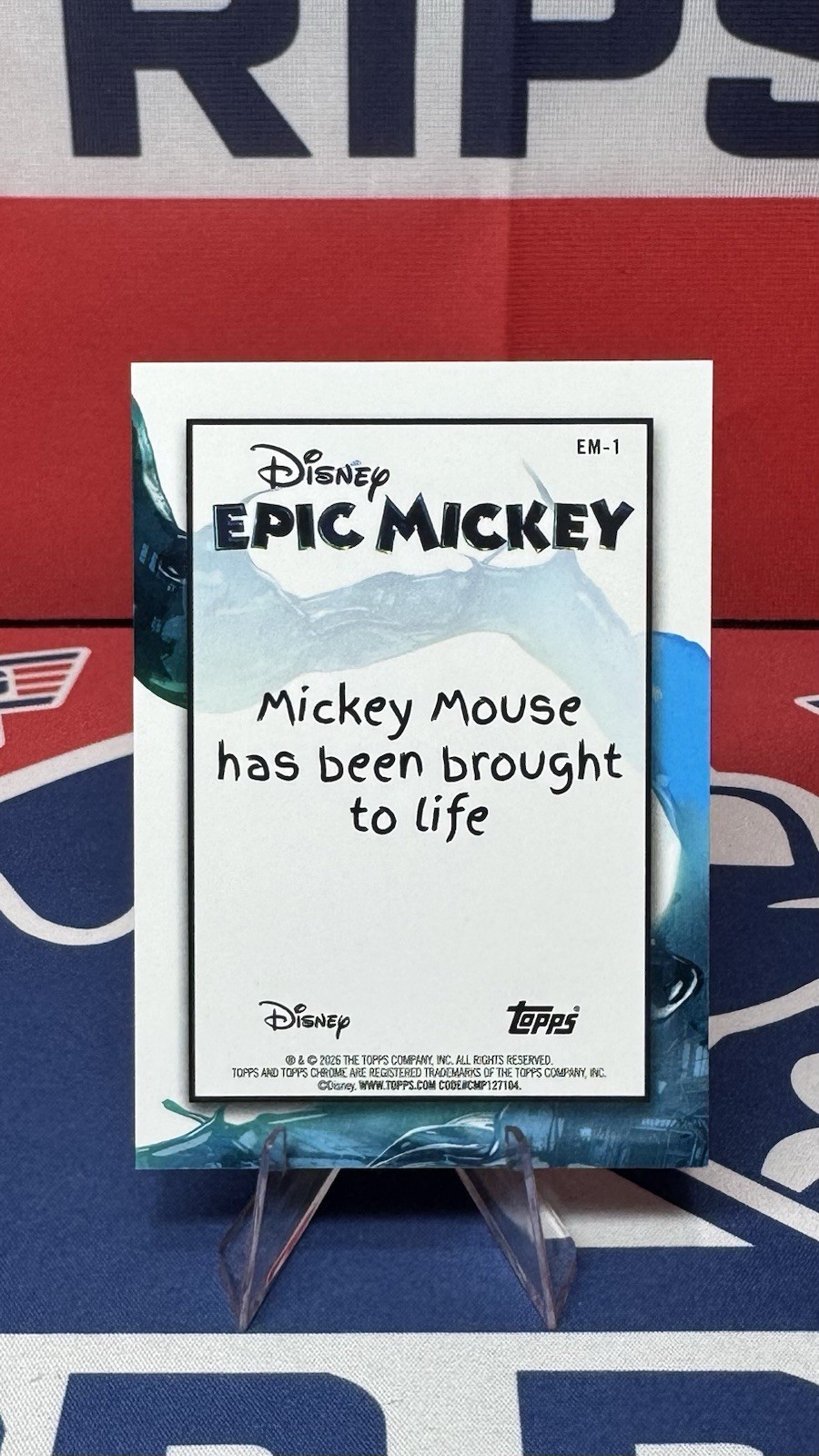 2026 Topps Disney Neon Mickey Mouse Epic #EM-1