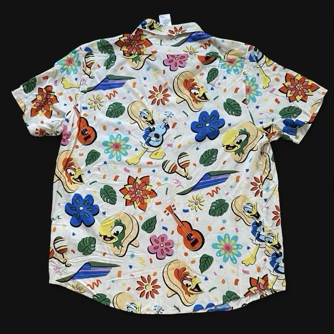 Disney Parks Epcot World Showcase The Three Caballeros Camp Shirt Size XL NWT