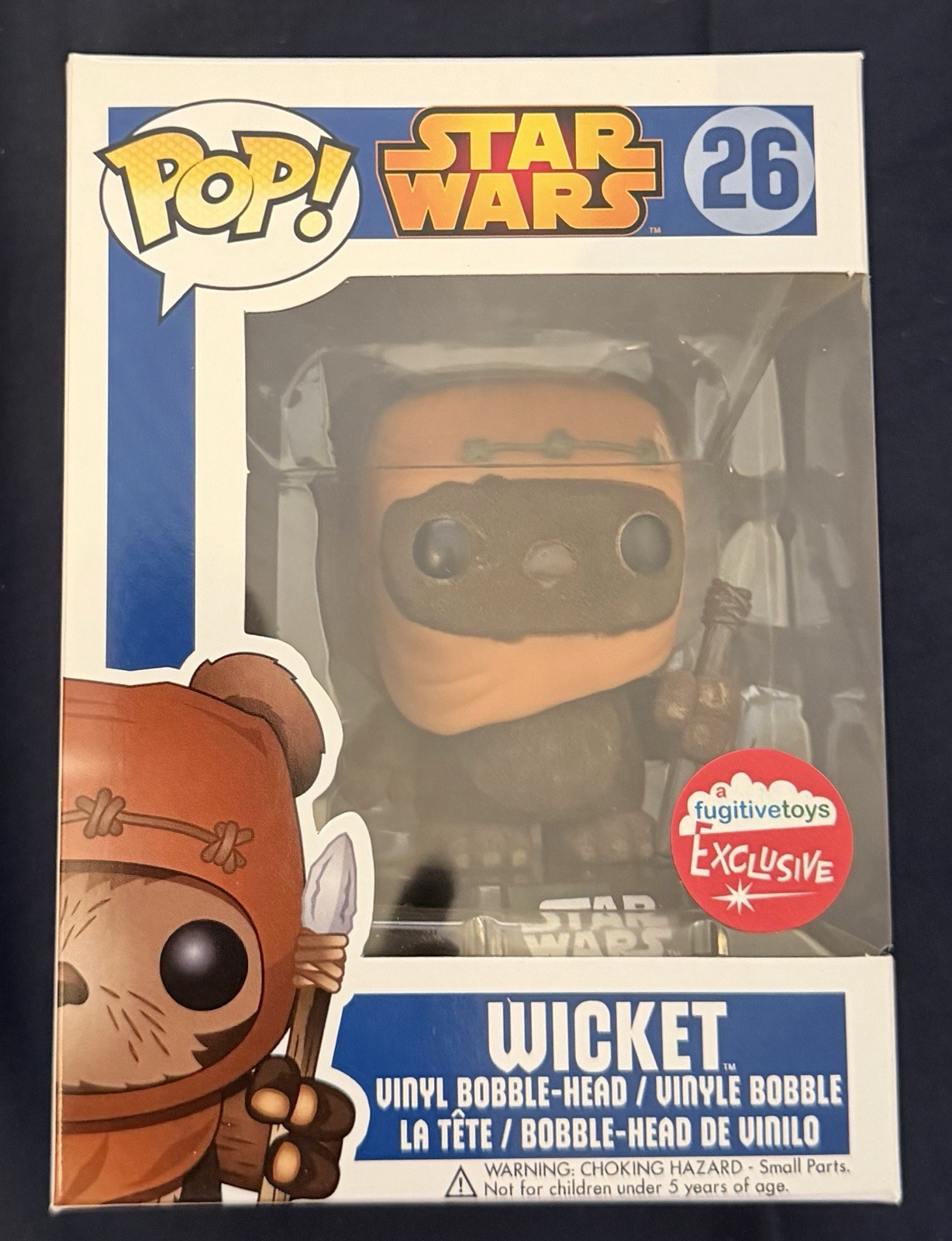 Funko Pop! Star Wars #26 Wicket Flocked Fugitive Toys Exclusive