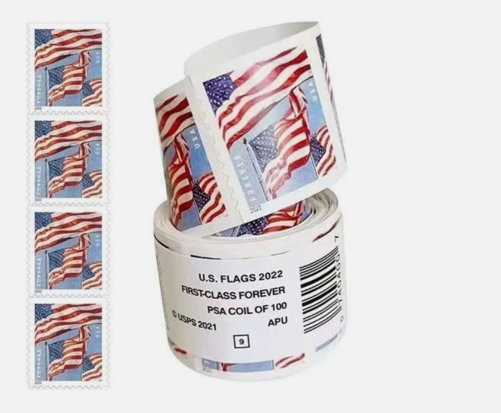 100pcs USPS Forever Stamps 2022 Discounted 1 Roll of 100