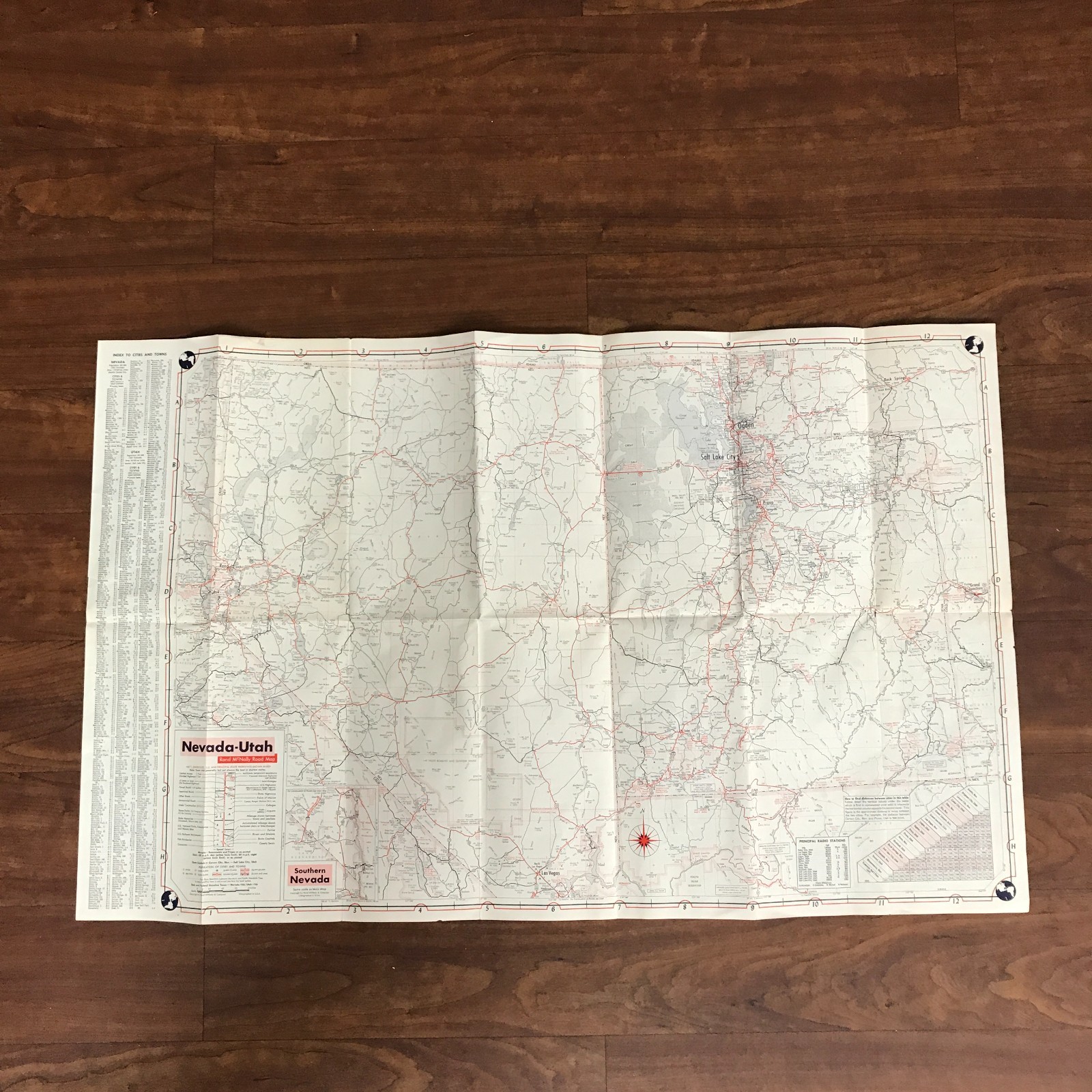 1950s UTOCO Colorado Nevada Utah Road Map Utah Oil Refining Rand McNally