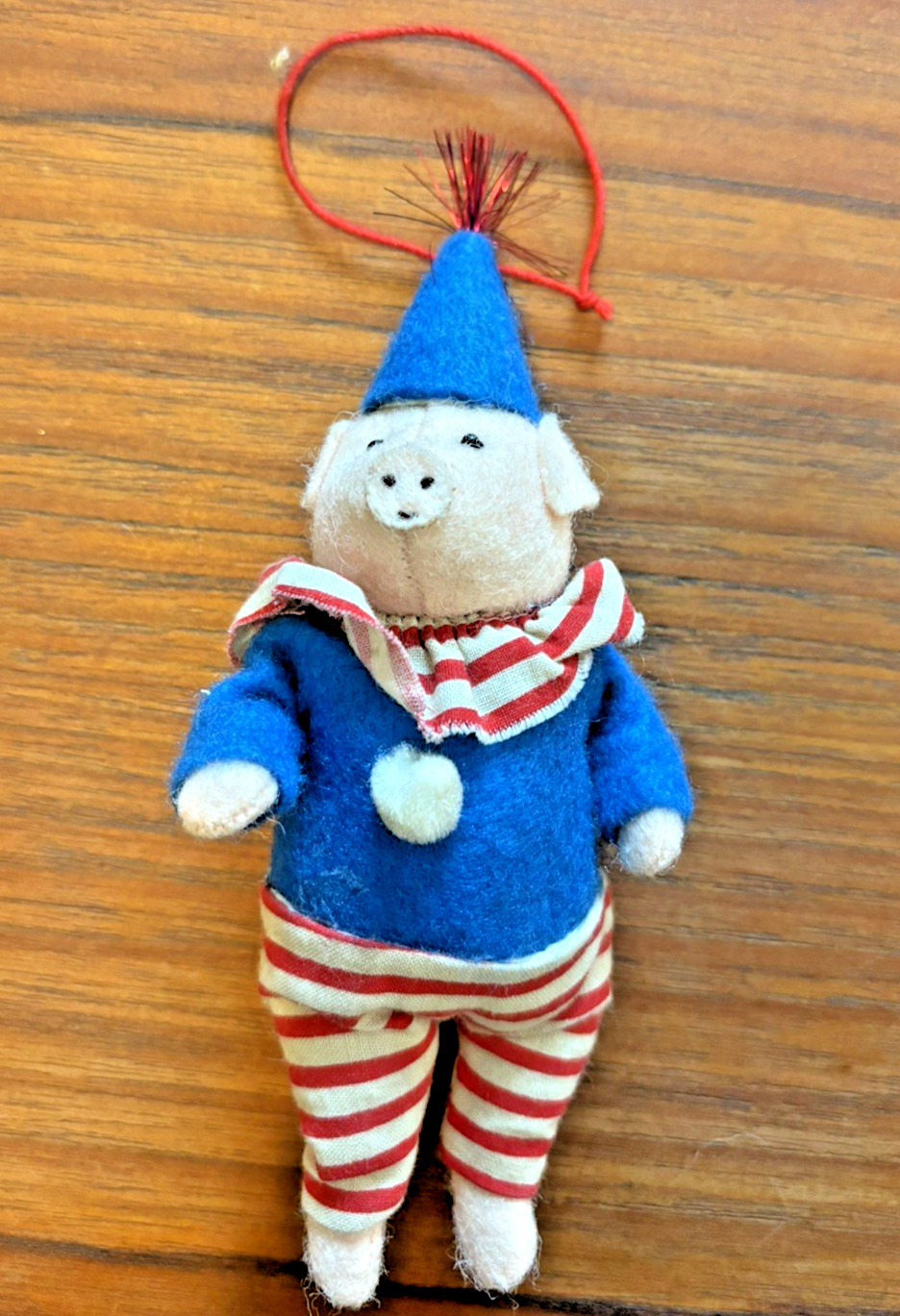 Midwest of Cannon Falls Felt Ornament Circus Clown/ Pig