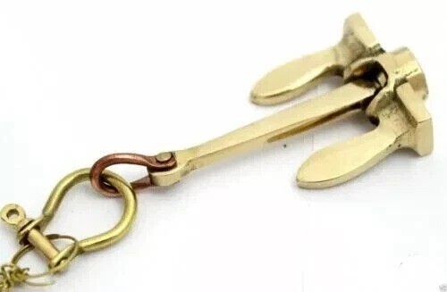 Ship Anchor Brass Metal Key Chain Beautiful Key brass Anchor