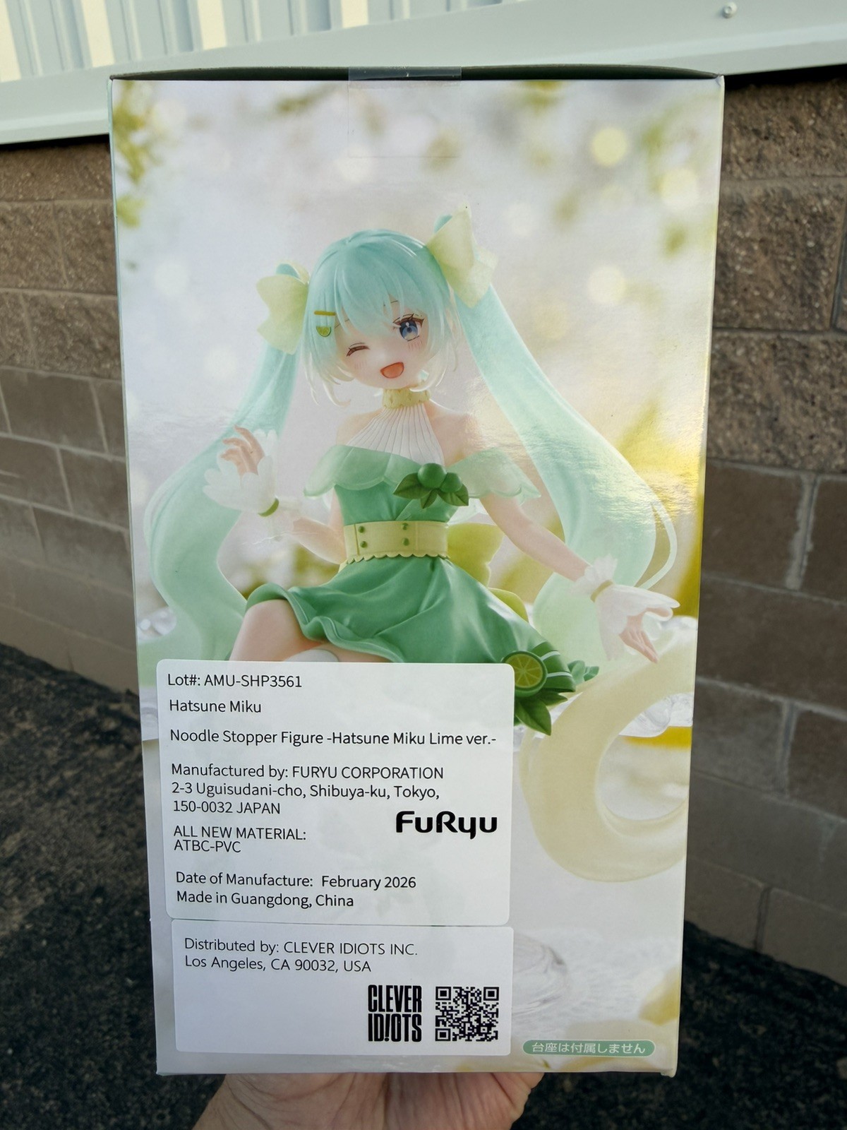 Hatsune Miku | Citrus Miku FuRyu Noodle Stopper Lime ver. New, US seller