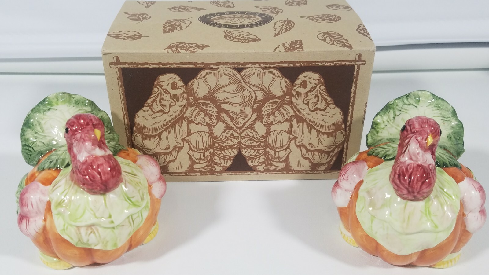 Vintage May Company Turkey Salt Pepper Shakers Harvest Collection Vegetable 1995