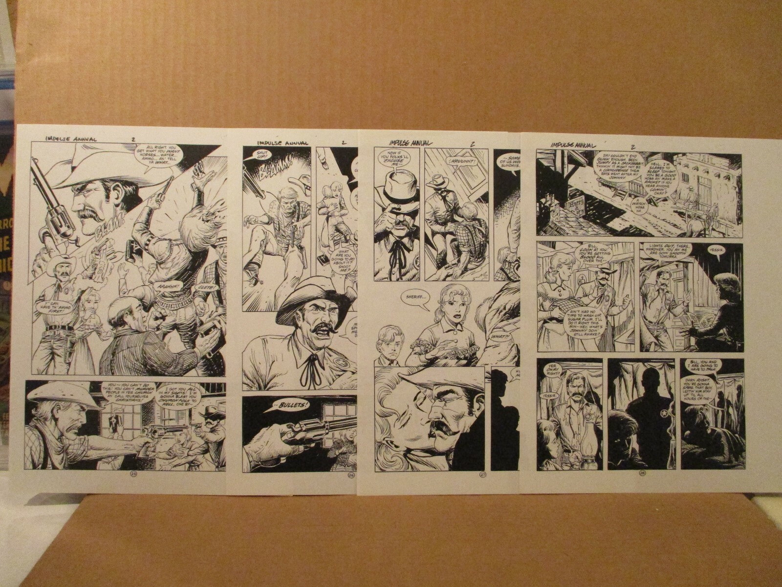 Impulse Annual 2 PRODUCTION ART 20 Page B&W Proof Lot DC Comic Silverprint Stats