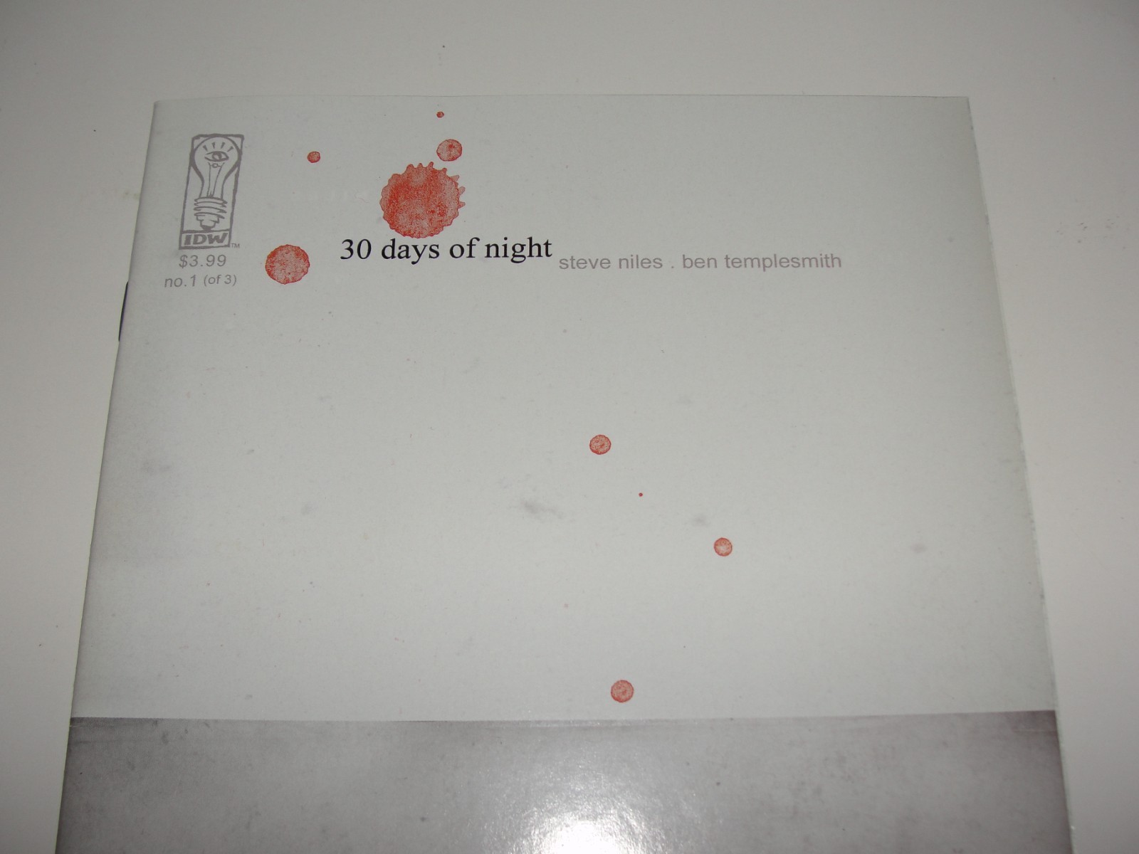 30 Days Of Night #1 Comic IDW 2002 Vol 1 1st Print Steve Niles Ben Templesmith