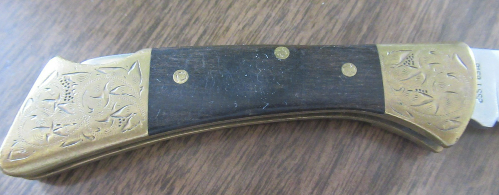 Vintage Case Knife Maco With Decorated Engraved Handle