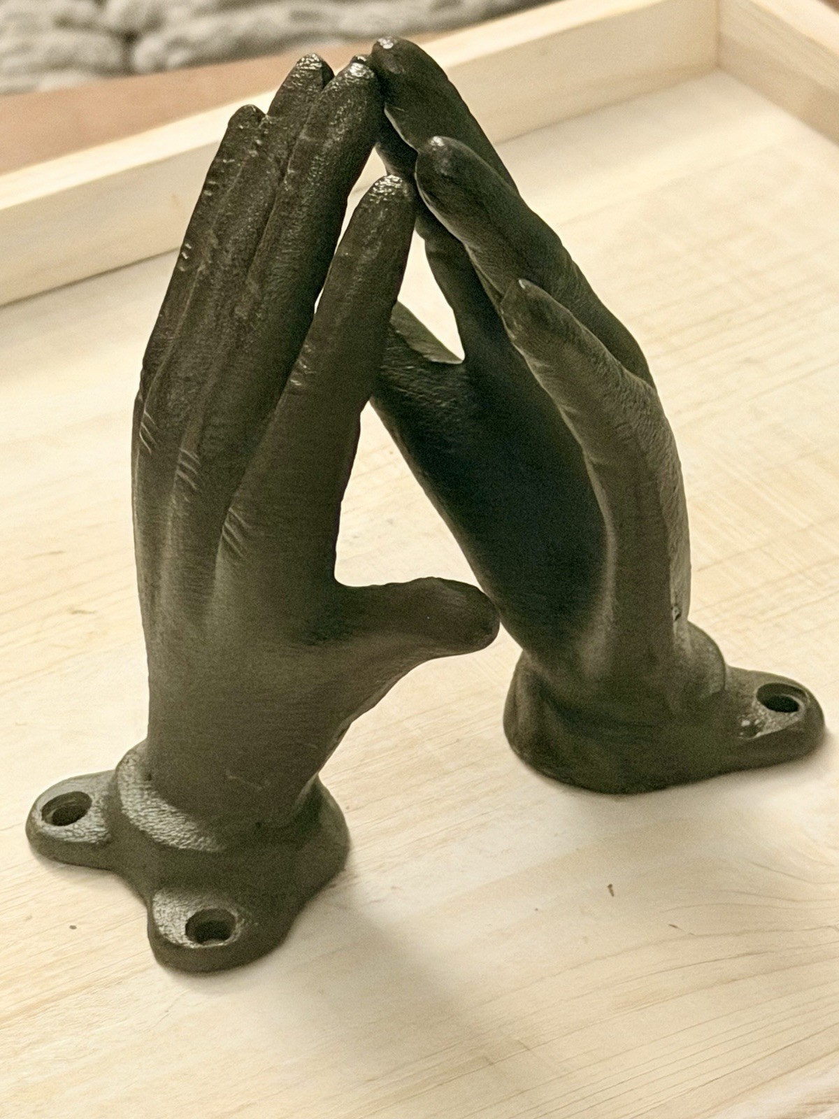 2 Cast Iron Hands Bookends Metal Rustic Shelf Table Decor Hand Decor Farmhouse