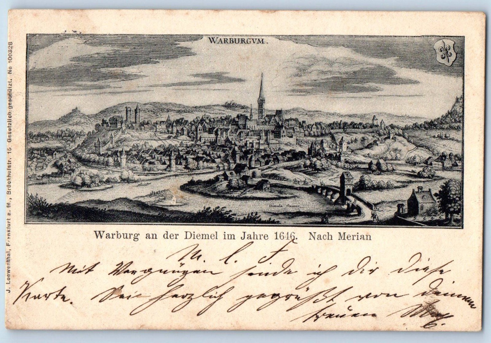 North Rhine-Westphalia Germany Postcard Warburg on the Diemel 1903 Posted