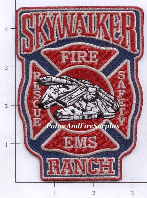 California – Skywalker Ranch CA Fire Rescue EMS Fire Dept Patch Star Wars v1