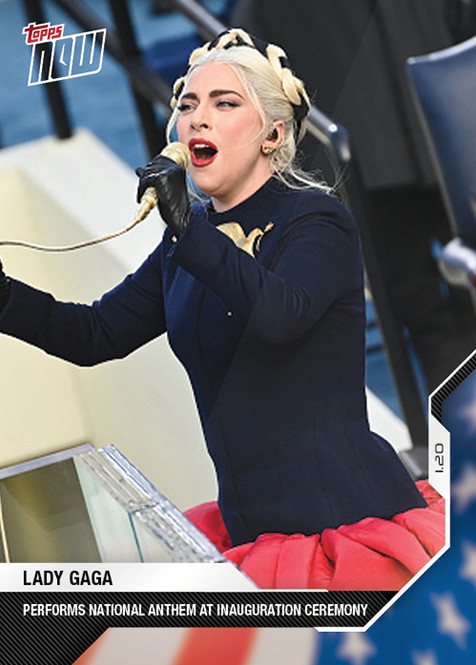 2020 Topps Now Election Card 17 Lady Gaga @ Joe Biden Kamala Harris Donald Trump