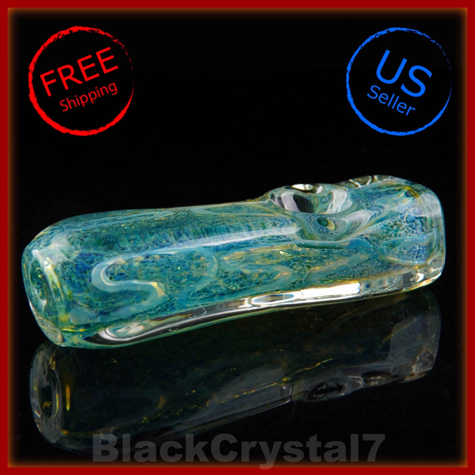4 inch Handmade Thick Green Square Rectangle Tobacco Smoking Bowl Glass Pipes