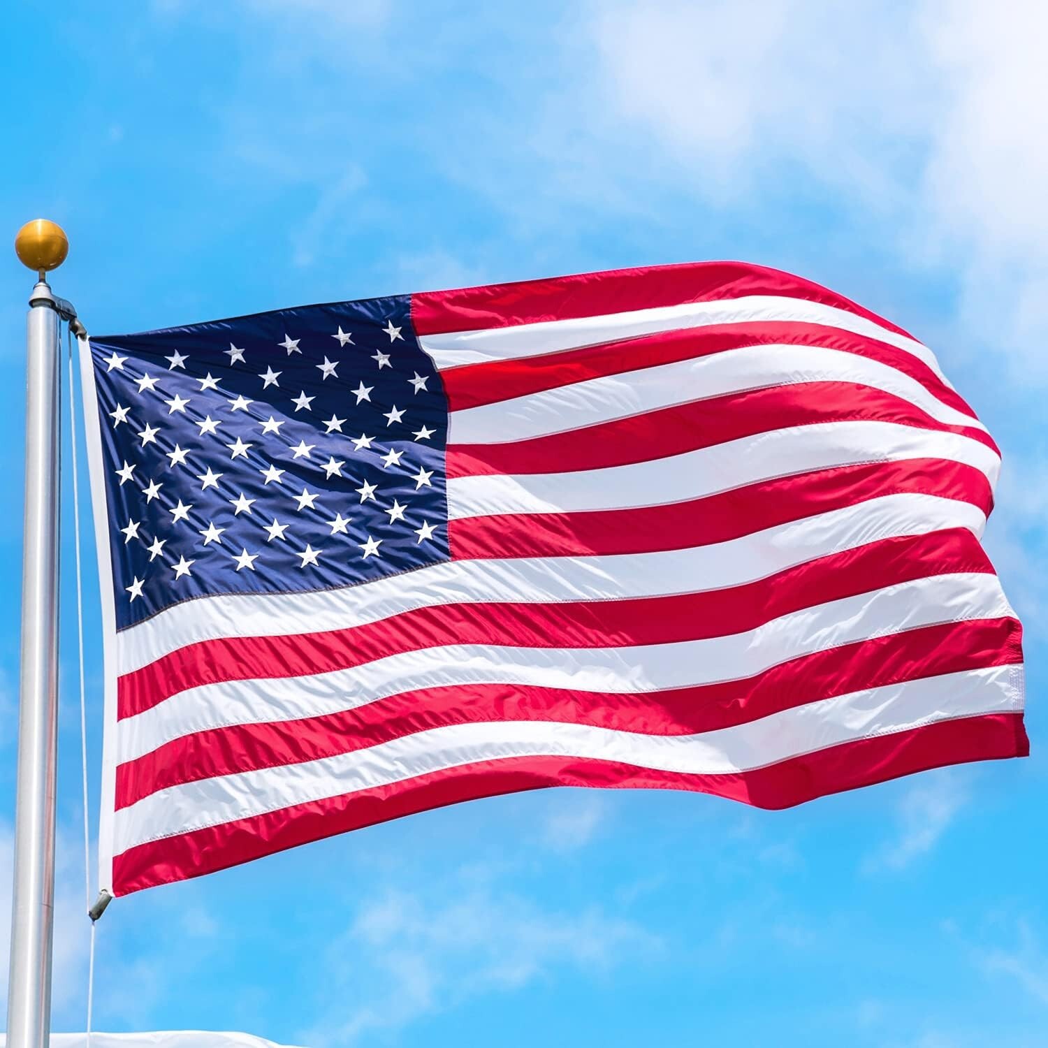 3 x 5 FT American Flag US USA National Double Sided Polyester Brass Grommets