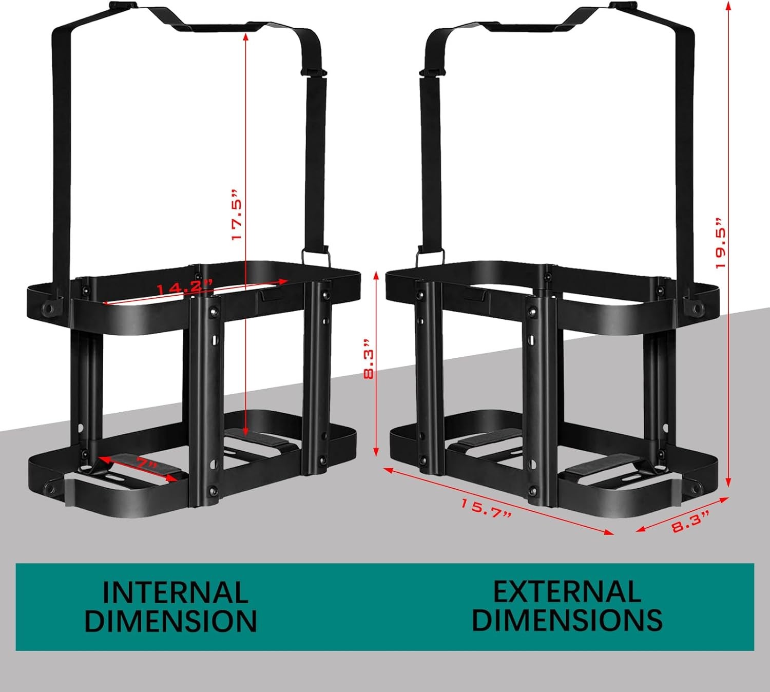 Water Jerry Can Holder & Mount Bracket/truck bed Set (5 Gallon/20L) – Reinforced