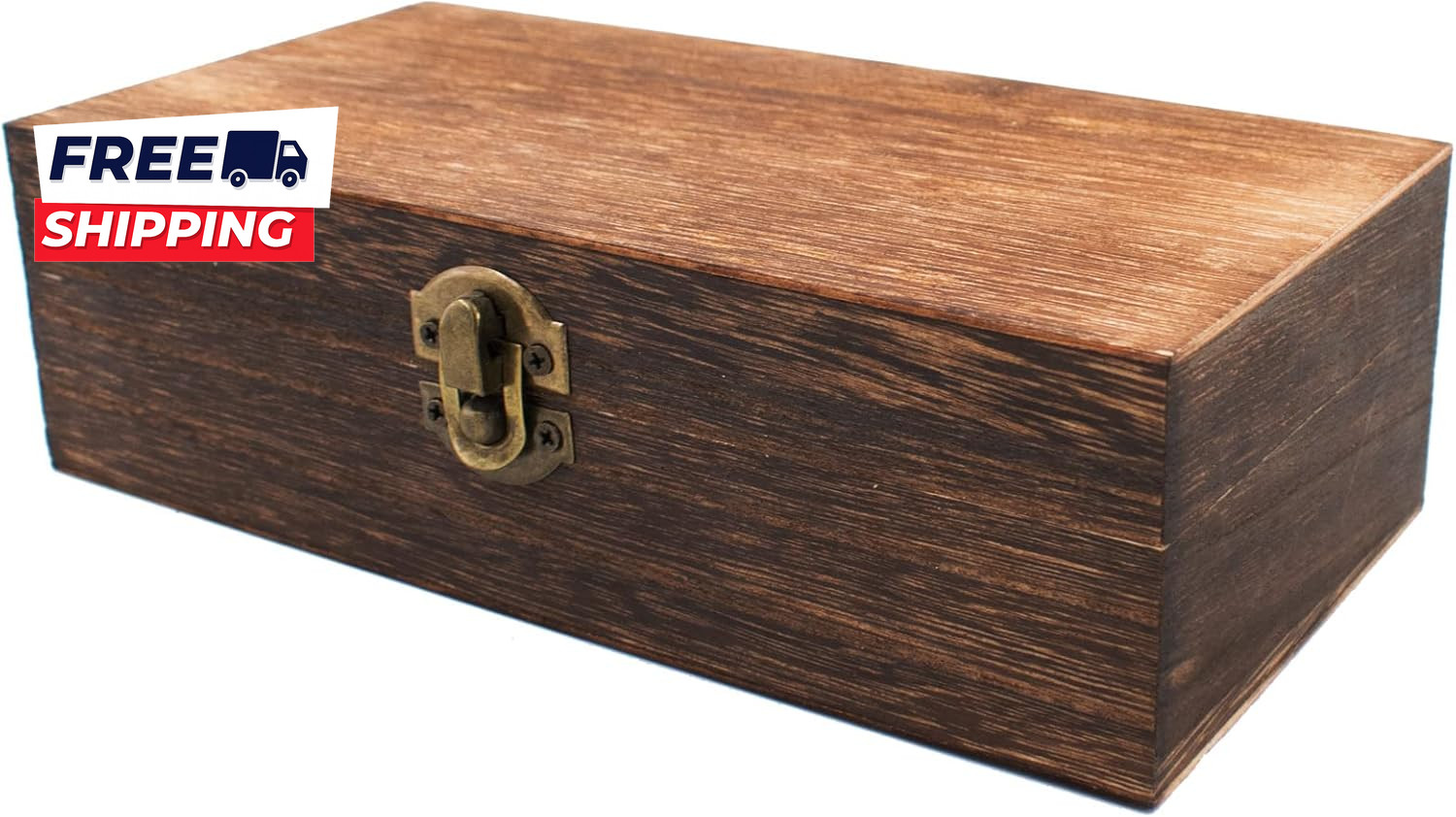Wood Storage Box with Lid Solid Wood Container Box Decorative Table Large