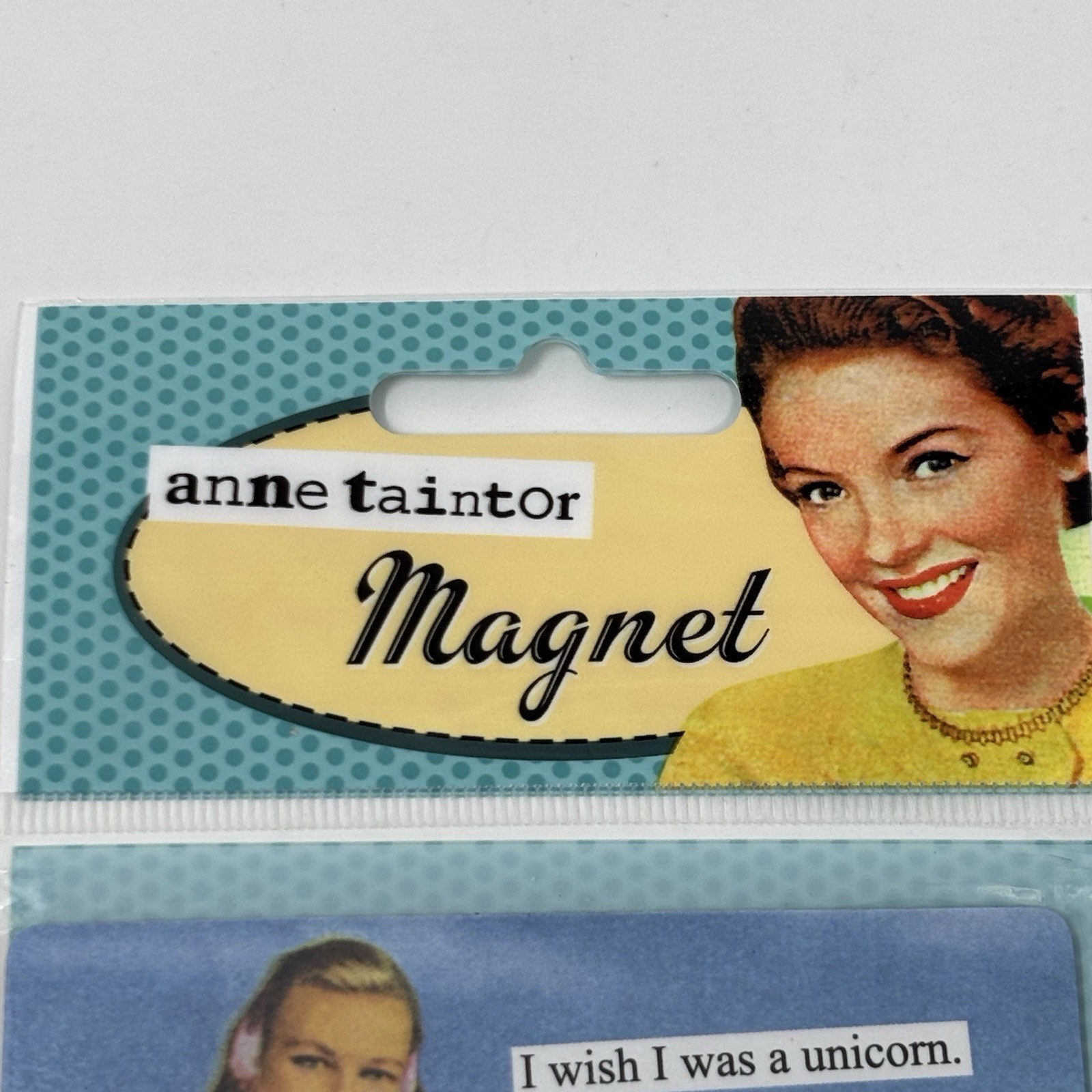 Anne Taintor „I Wish I Was A Unicorn“ Funny Retro Refrigerator Magnet Home New
