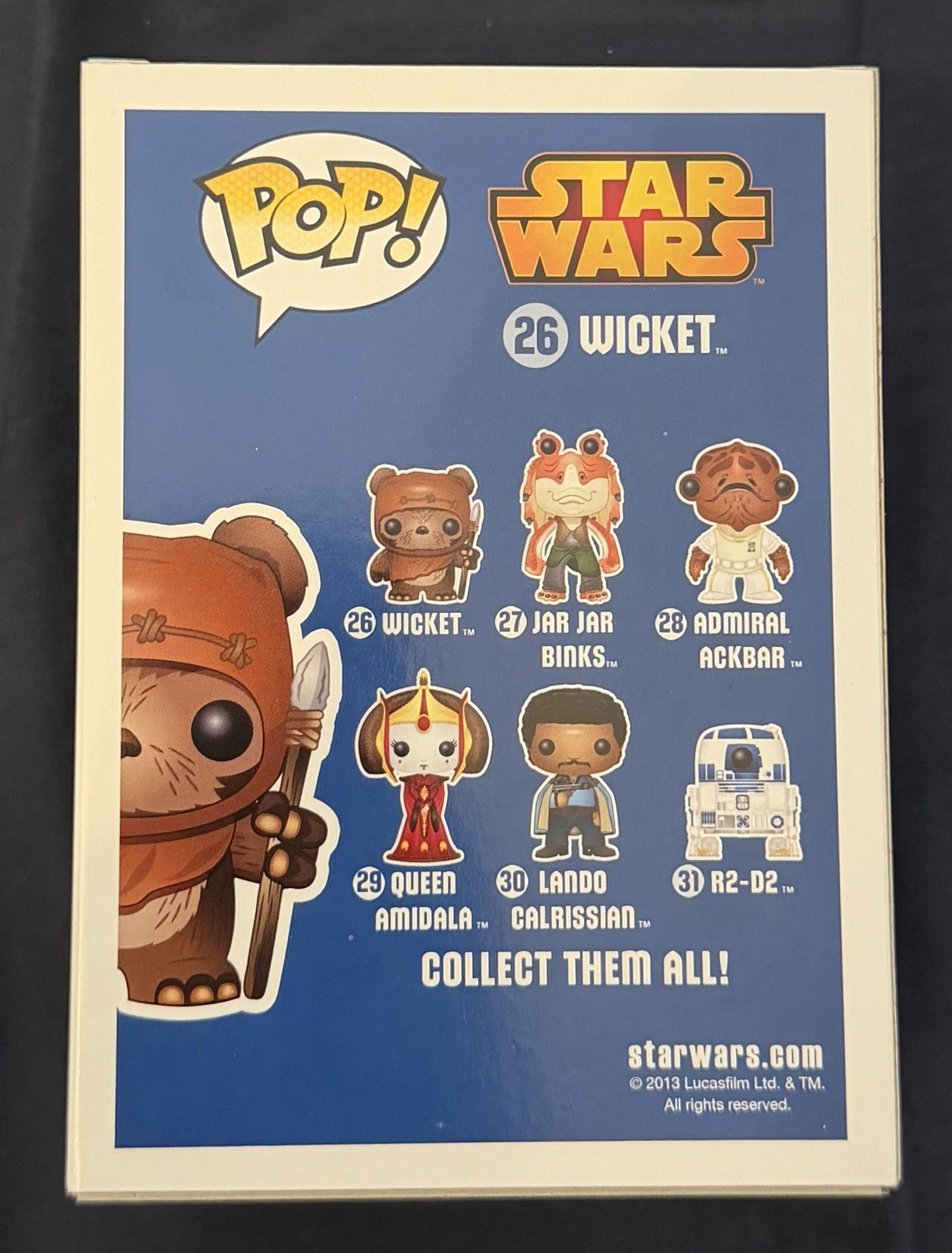 Funko Pop! Star Wars #26 Wicket Flocked Fugitive Toys Exclusive