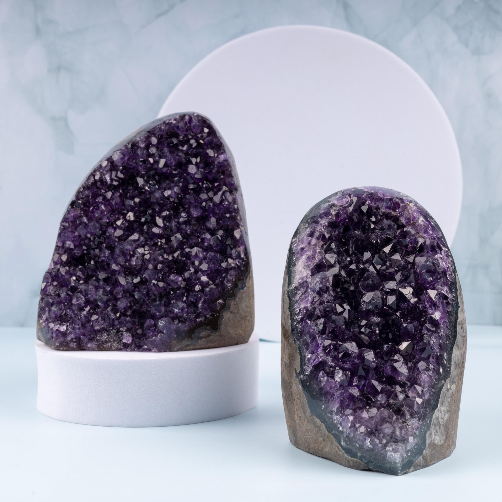 Amethyst Cut Base, „AAA“ Uruguayan Purple Geode Cluster Healing Crystal, 5 sizes