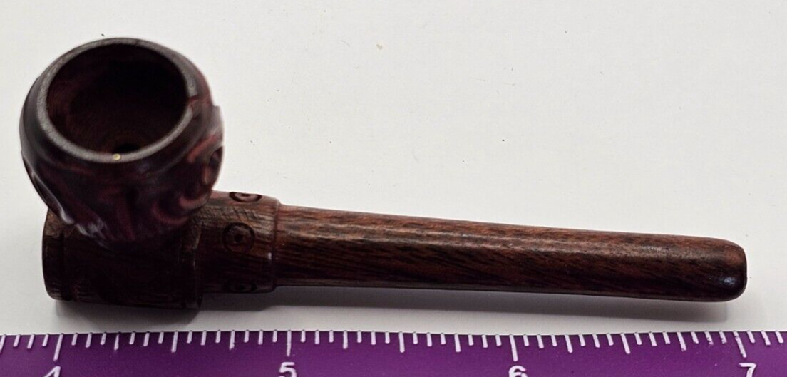 2 Pack – 3” Rosewood Hand Smoking Pipe w/Carb – Quality Wood HANDMADE w/ Screens