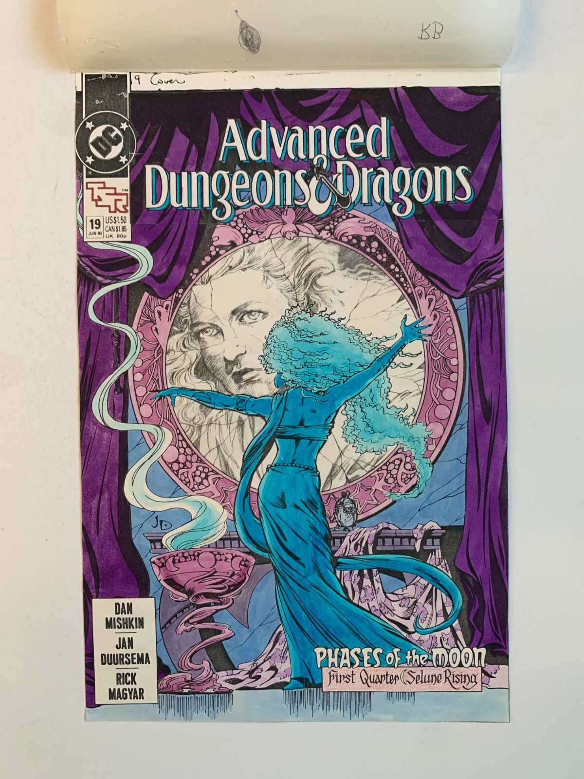 Production art lot ADVANCED DUNGEONS & DRAGONS #19 publishers proof, color guide