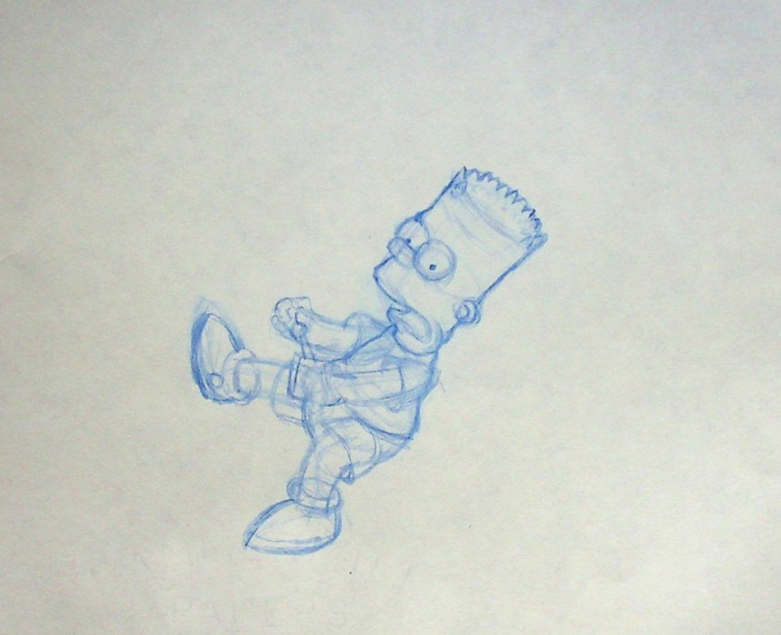 The Simpsons Production Hand Drawn Animation Pencil 20th Century Fox