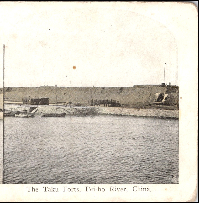 CHINA, The Taku Forts, Pei-ho River–Stereoview #LD32