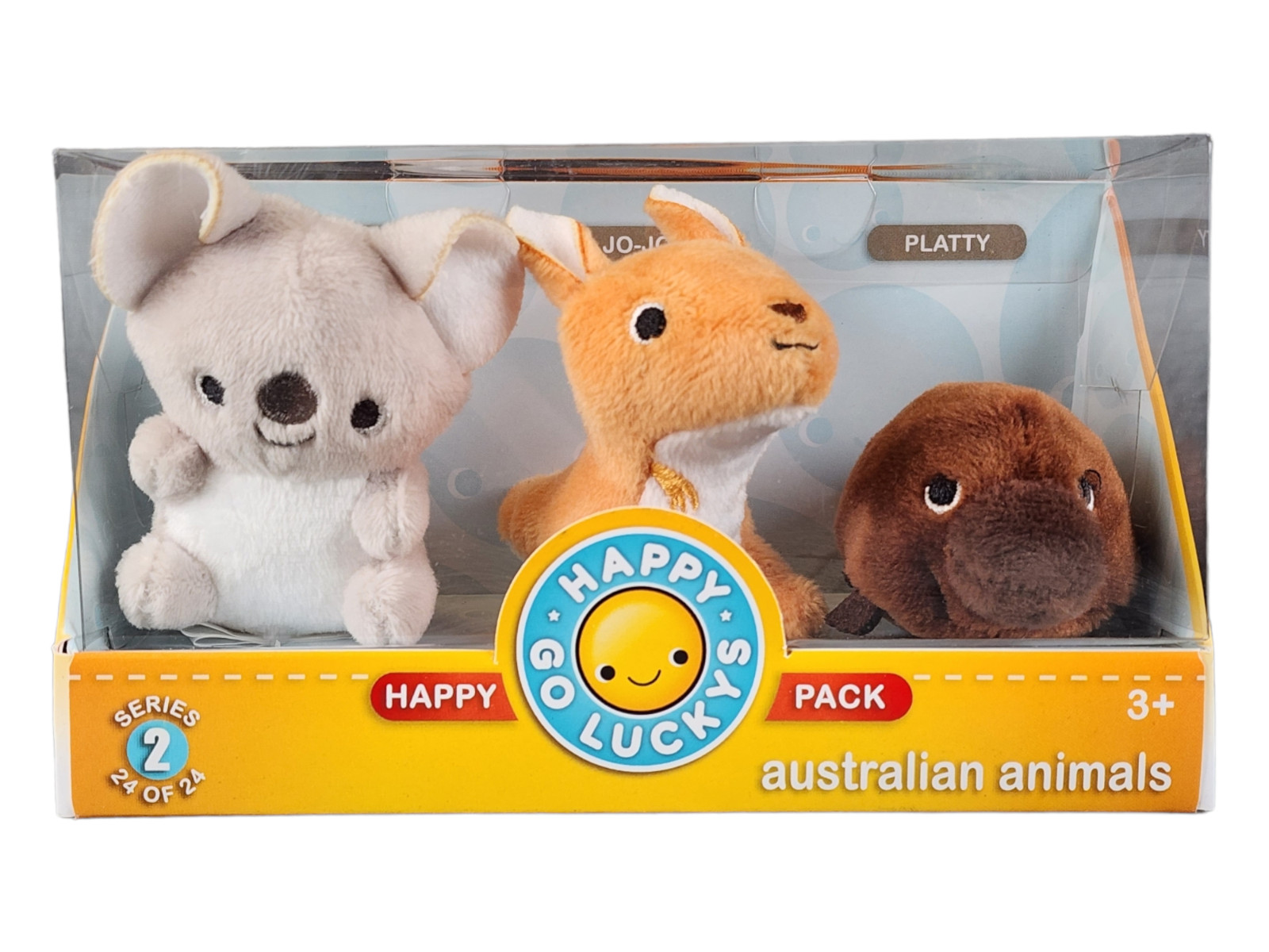 NEW Hallmark Happy Go Luckys Plush Pack AUSTRALIAN ANIMALS: Lala, Jo-Jo, Platty