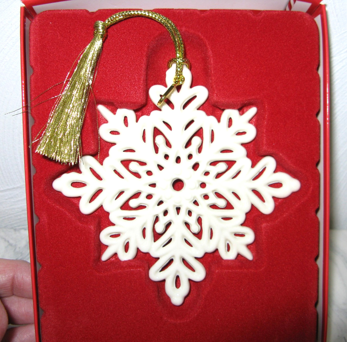 2019 Lenox Snow Fantasies Snowflake Porcelain Christmas Ornament