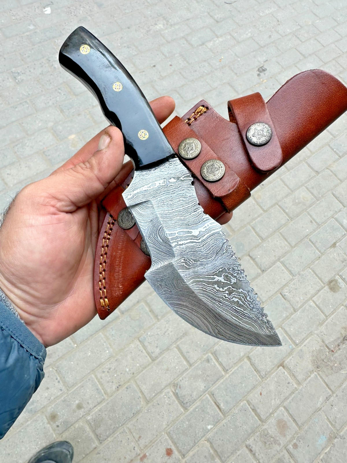 Custom HandMade Damascus Hunting Tracker Knife / Hand Forged Damascus Steel 1335
