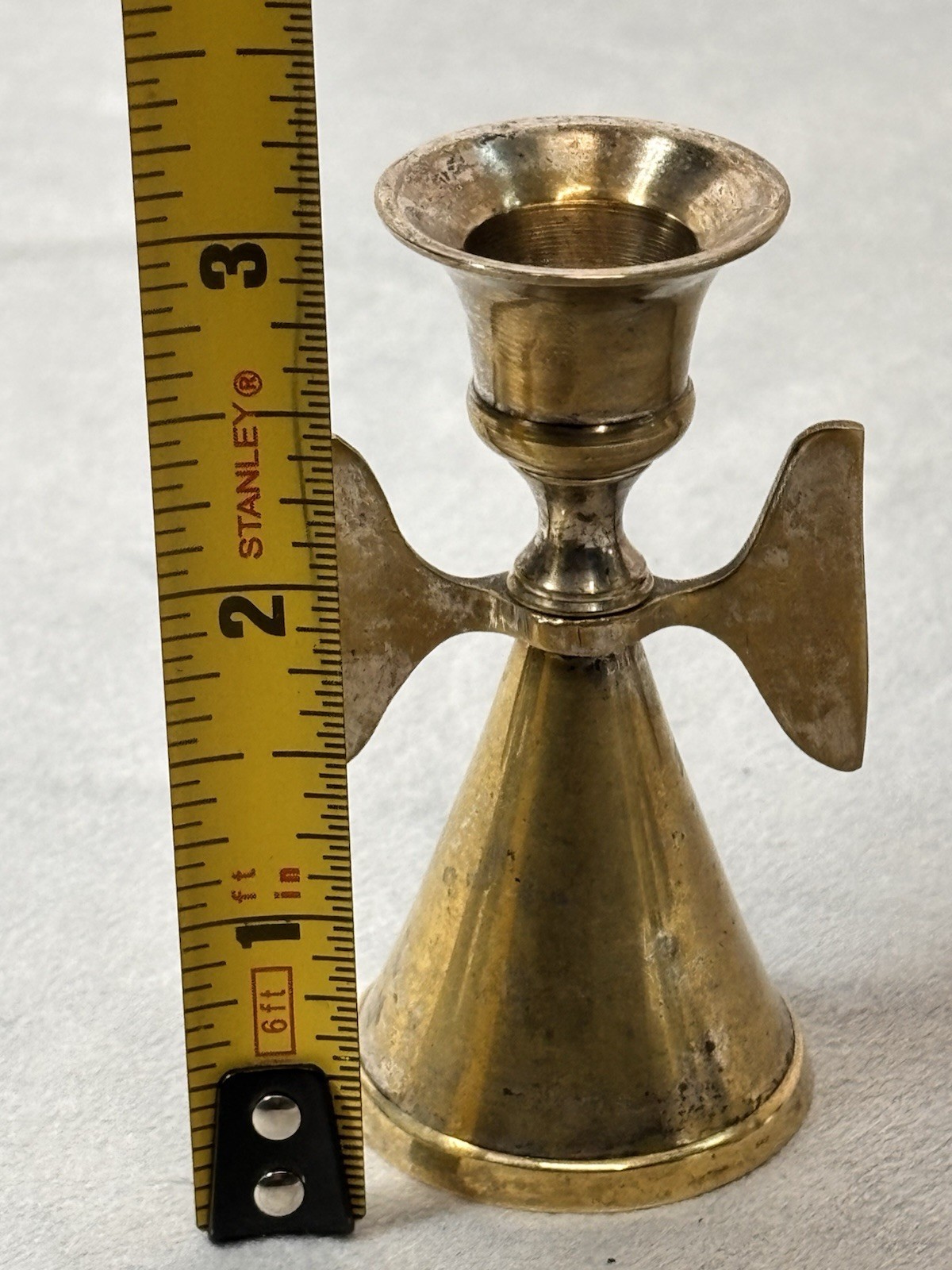 Vintage Brass Angel Candle Stick Holder Christmas Angel Made in India Lot Of 4