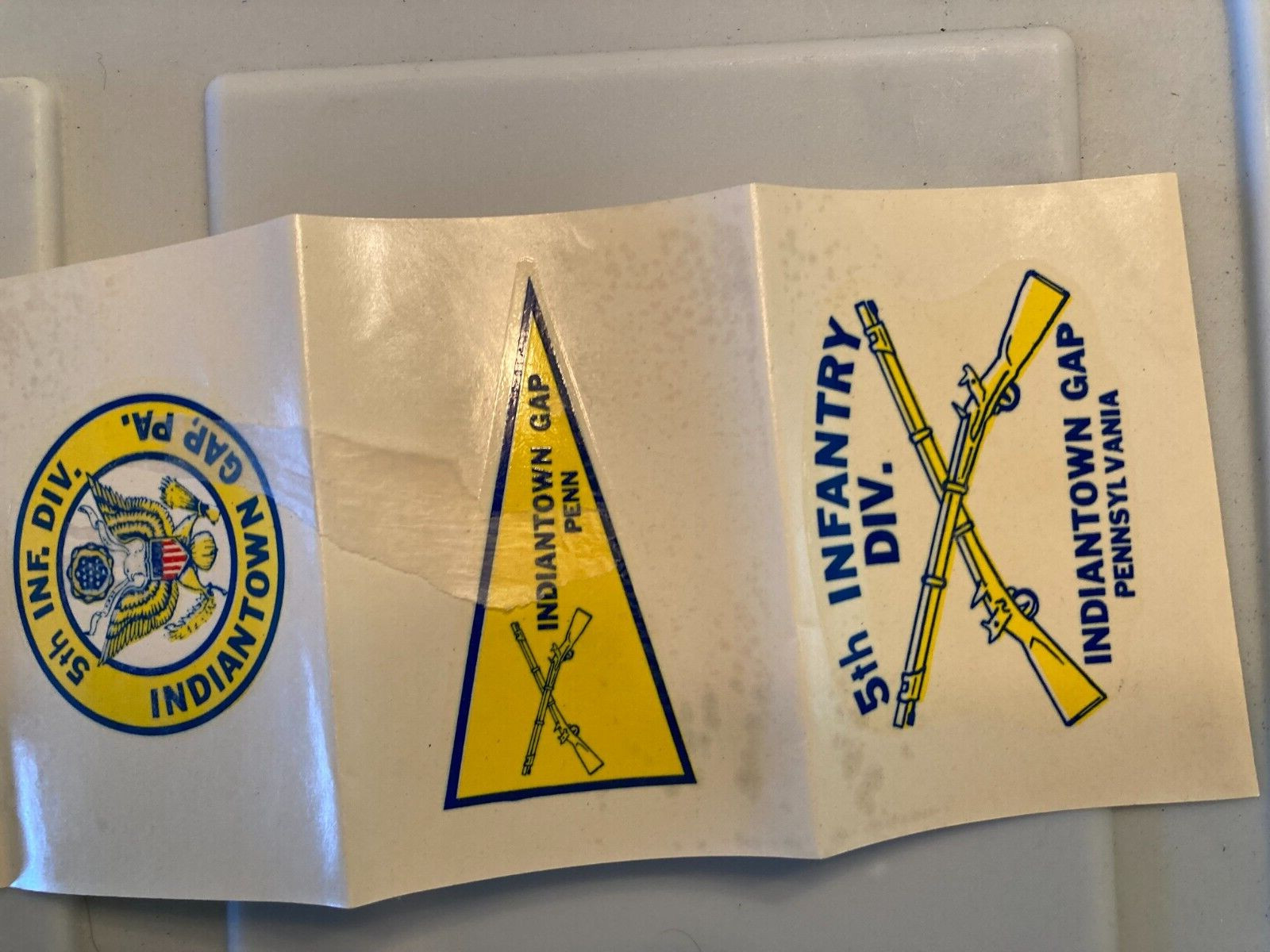 Fort Indiantown Gap Military Reservation.-1950’s Window decals -Jonestown, Pa.