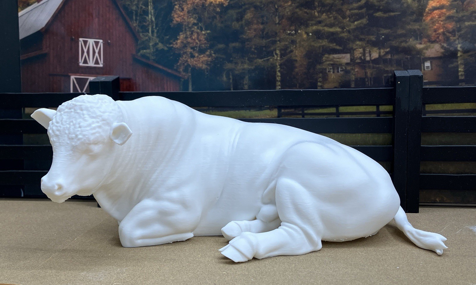 1:9 Traditional Lying Down Model Bull (Polled) 3D Print For Breyer Horses Cattle