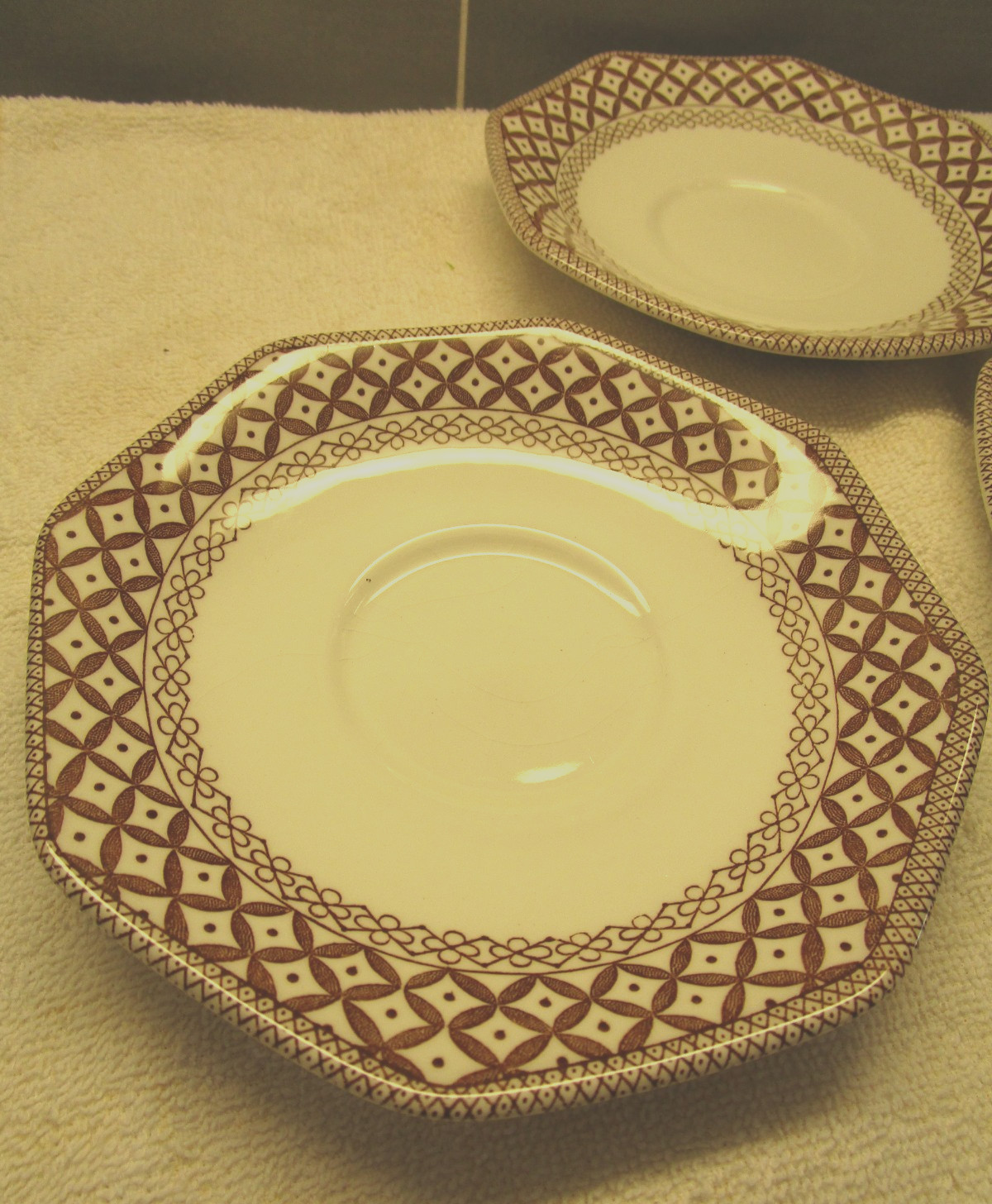 J & G Meakin Wicker Brown Cup & Saucer Staffordshire 351946 Choice 1 or more EUC
