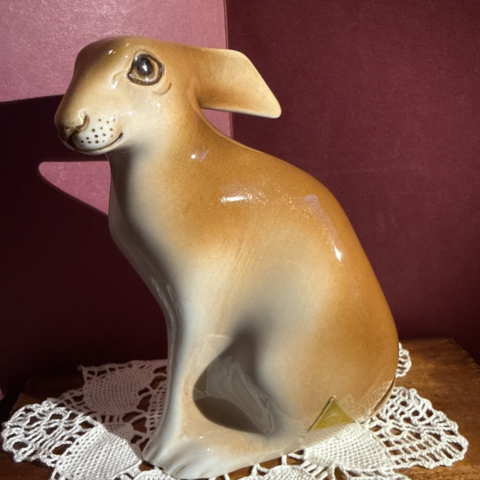 ROYAL DUX BOHEMIA BELFOR YAROSLAV JEZEK FINE CHINA WHITE Bunny Rabbit FIGURINE