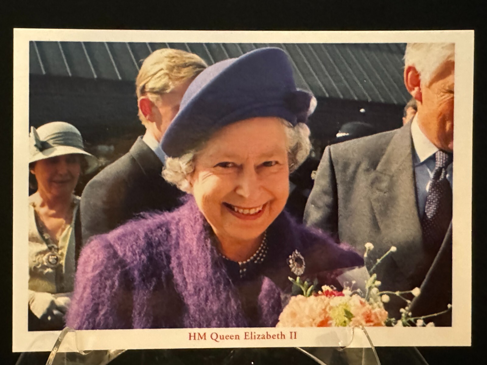 H.M. Queen Elizabeth II „Purple Outfit“ Color Postcard–Never Used