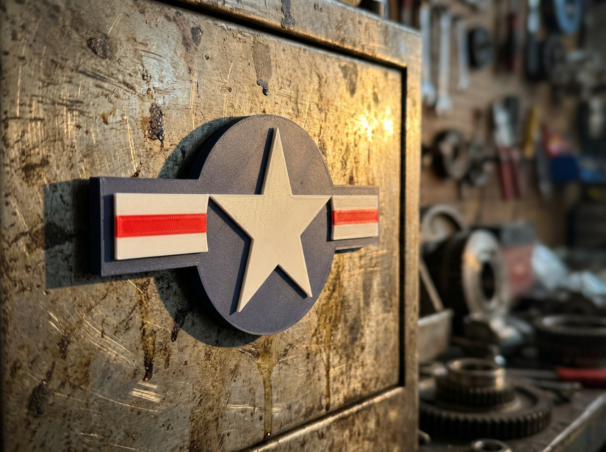 USAF Star & Bar 3D Wall Sign U.S. Air Force Roundel Military Aviation