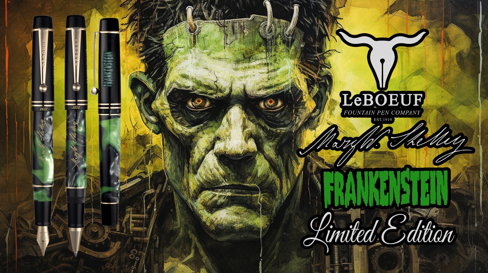 Brand New LeBOEUF Mary Shelley FRANKENSTEIN Limited Edition Roller Ball Pen