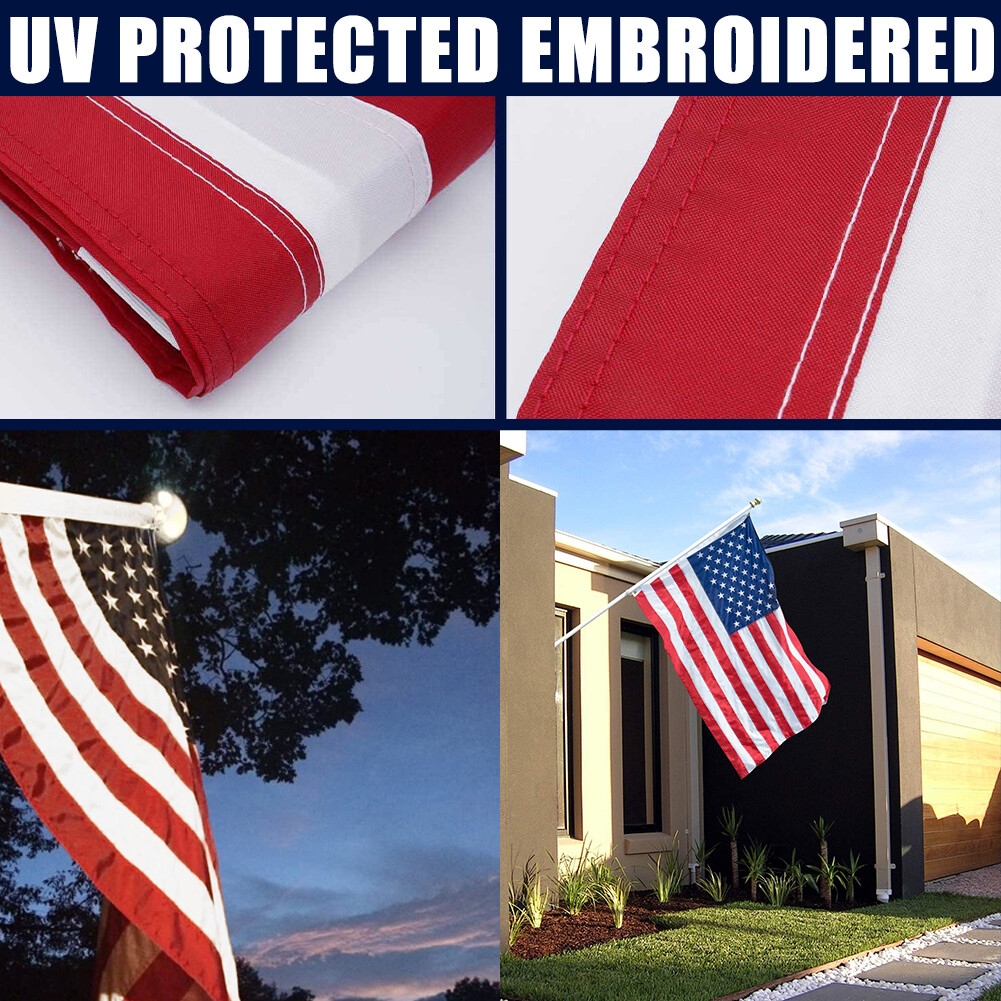 US American Flag 3×5 Made in Luxury Embroidered United States Flag Outdoor USA