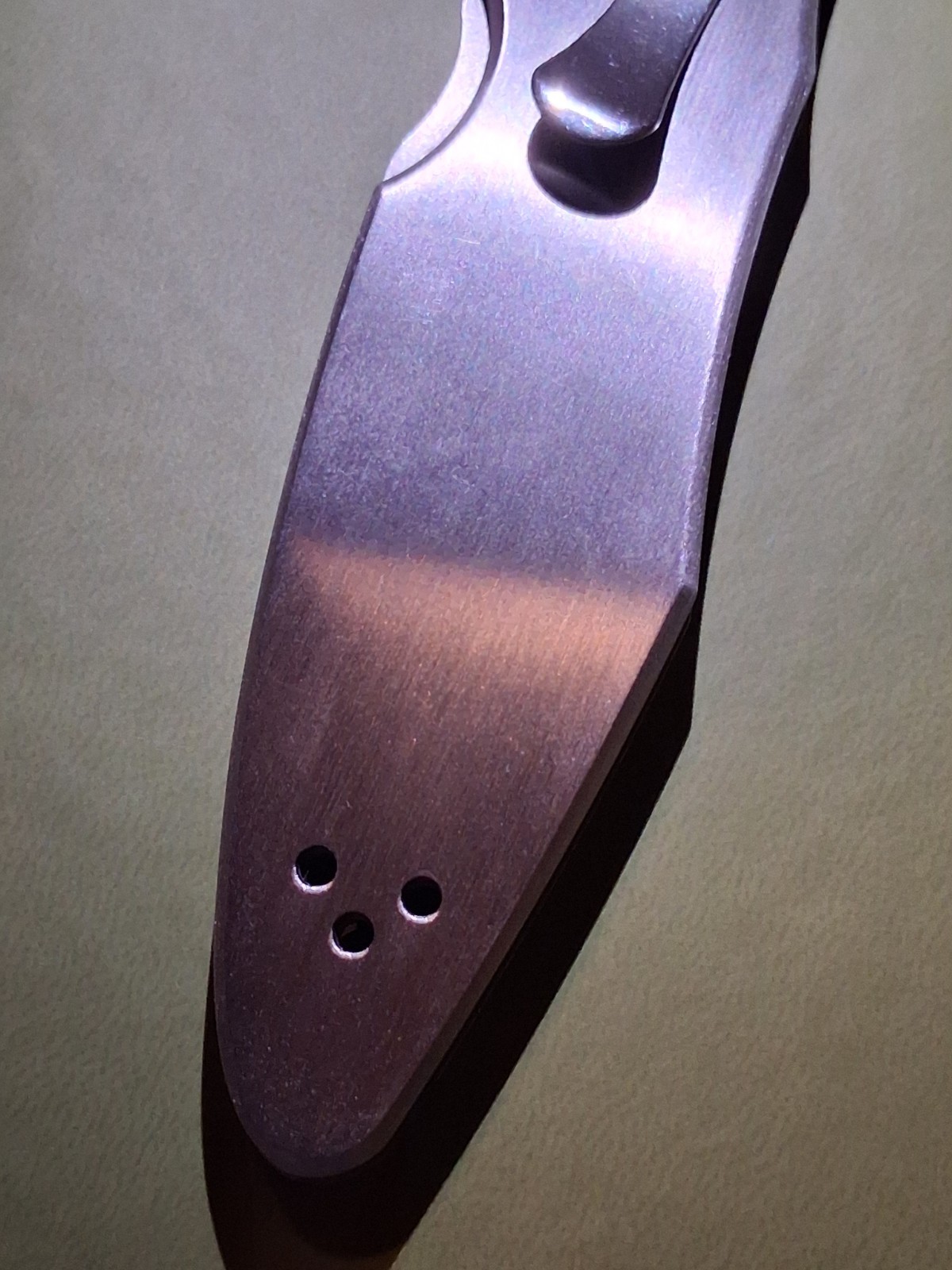 spyderco police stainless Steel Vg-10 Plain Edge Folding Knife