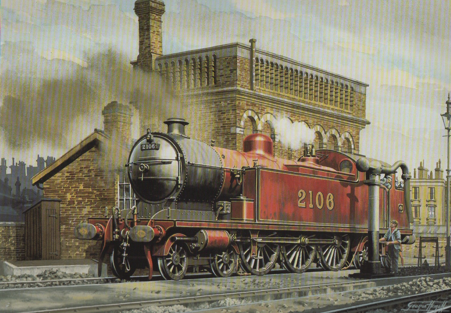 Midland Railway Whitelegg Baltic Tank Locomotive St Pancrass 1919 Railway Print