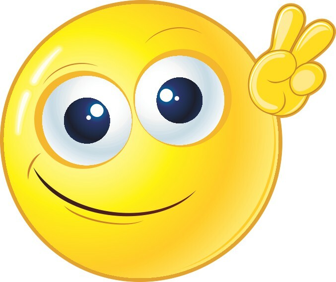 4.5in x 3.75in Peace Happy Face Sticker Car Truck Vehicle Bumper Decal