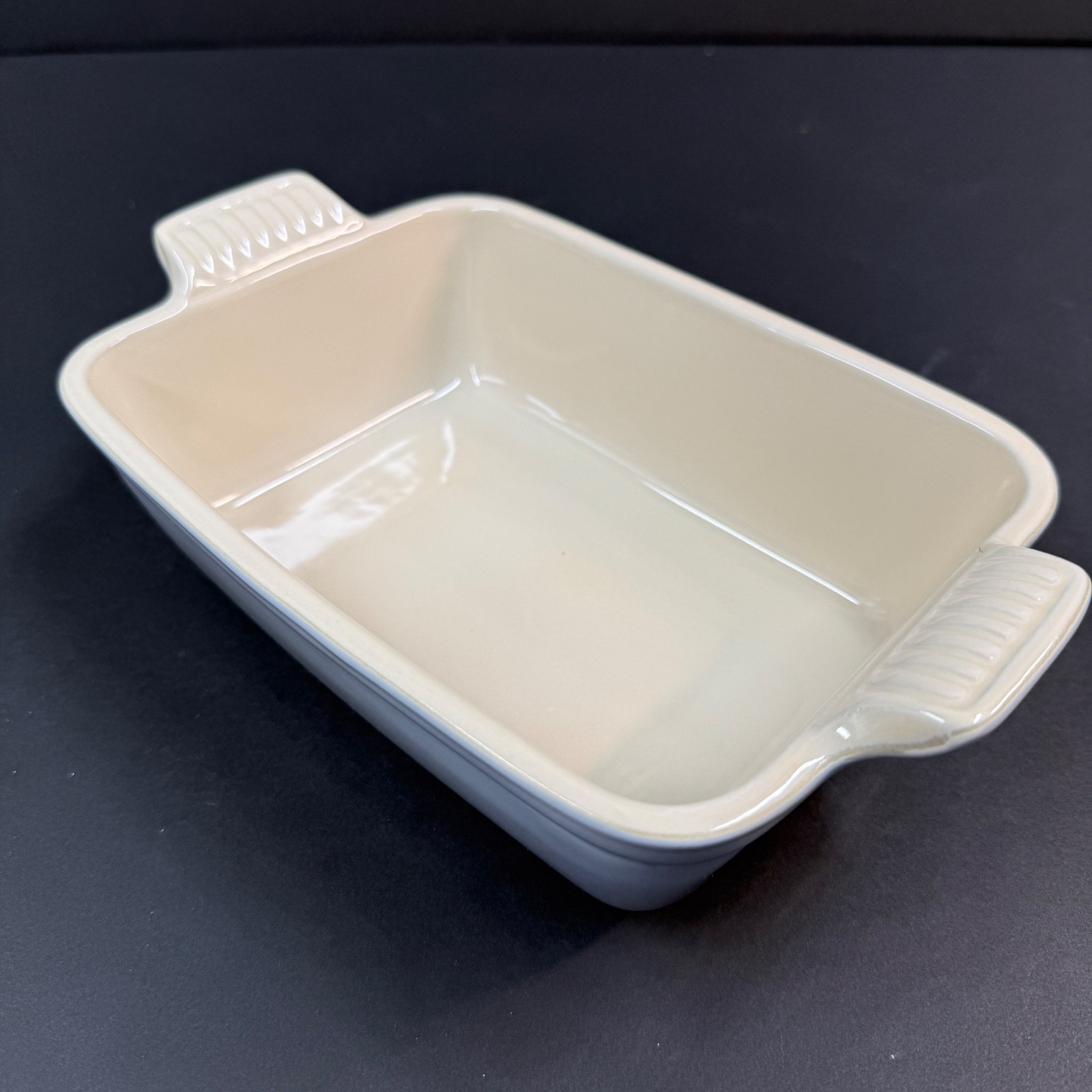 Williams Sonoma Le Creuset Rectangle Baker Dish Light Grey Stoneware 8×6 #16-21