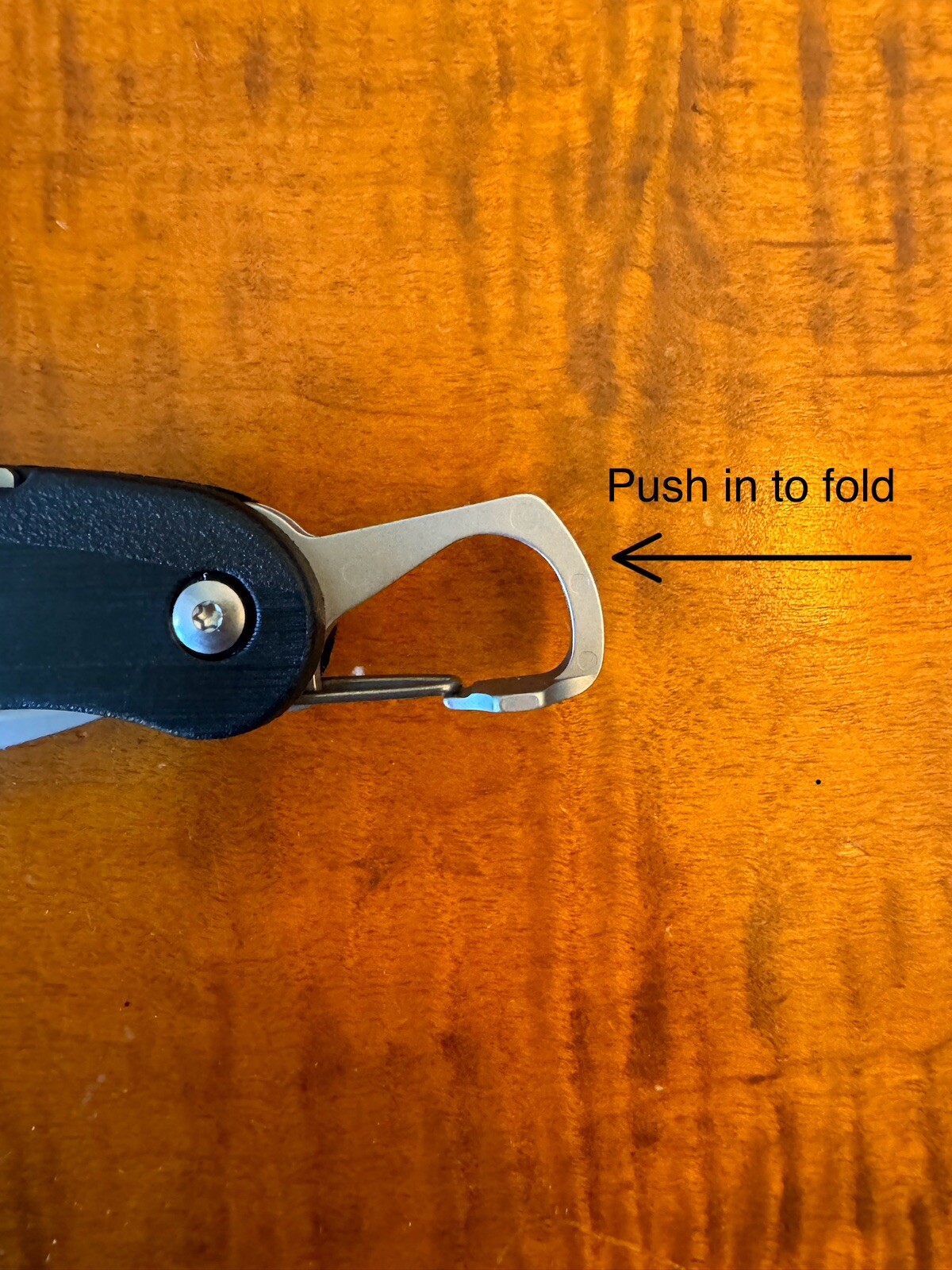 New! Leatherman Crater C33 CARABINER folding clip KNIFE. PLAIN EDGE. C33X
