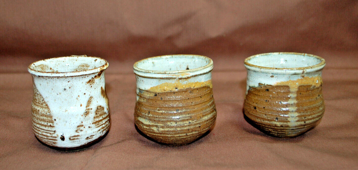 Ceramic 3 Mugs and 3 Candle Holders Handmade Lot of 6 Total T1428