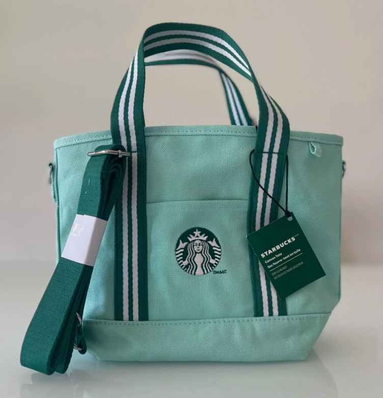 NEW Limited Edition 2026 Starbucks Road Collection Canvas Tote Bag NEW IN HANDS