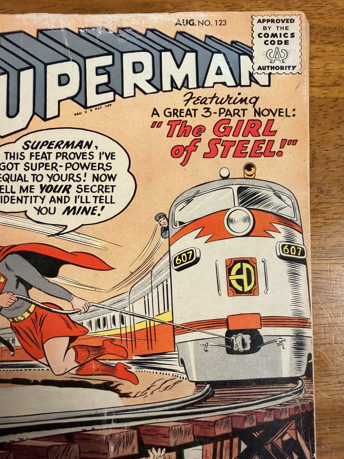 Superman #123 1958 First Prototype Supergirl appearance Girl of Steel Silver Age
