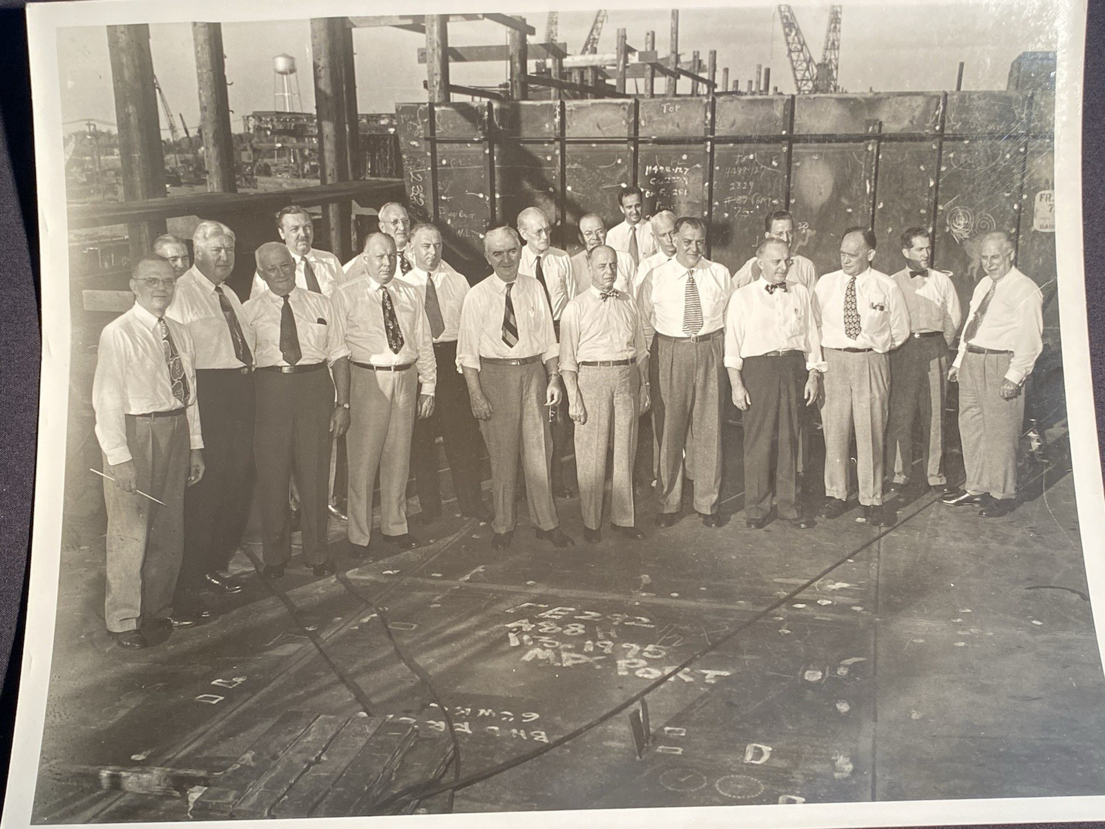 SS United States Original Photograph of Engineers September 11, 1950