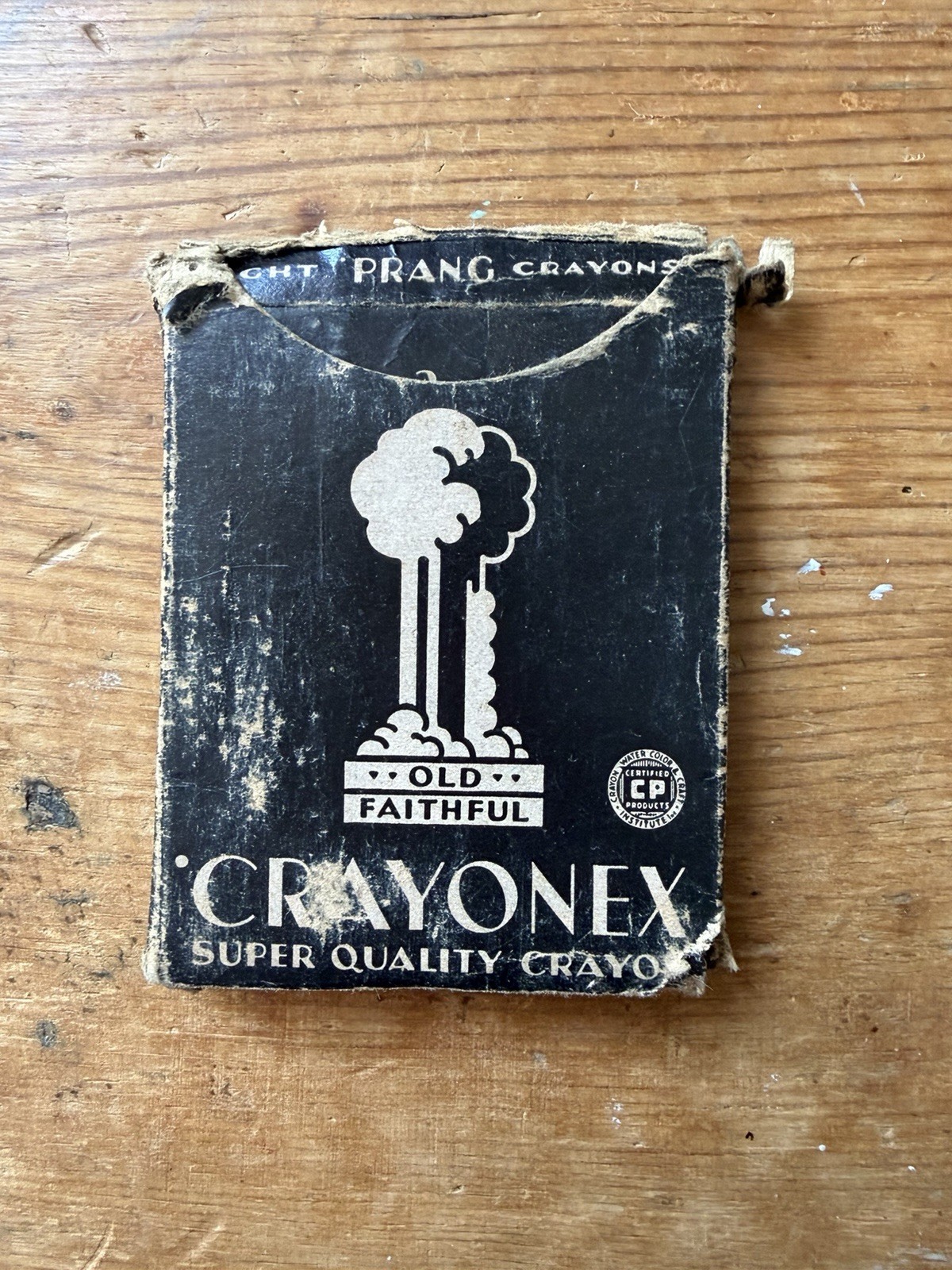 Vintage 1930s Pang Old Faithful Crayonex Box American Crayon Company Crayons